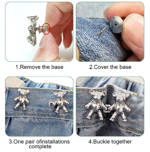 Cute Bear Clips for Pants (Pack of 2)