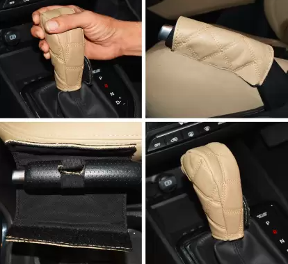 Car Leather Handbrake and Gear Cover