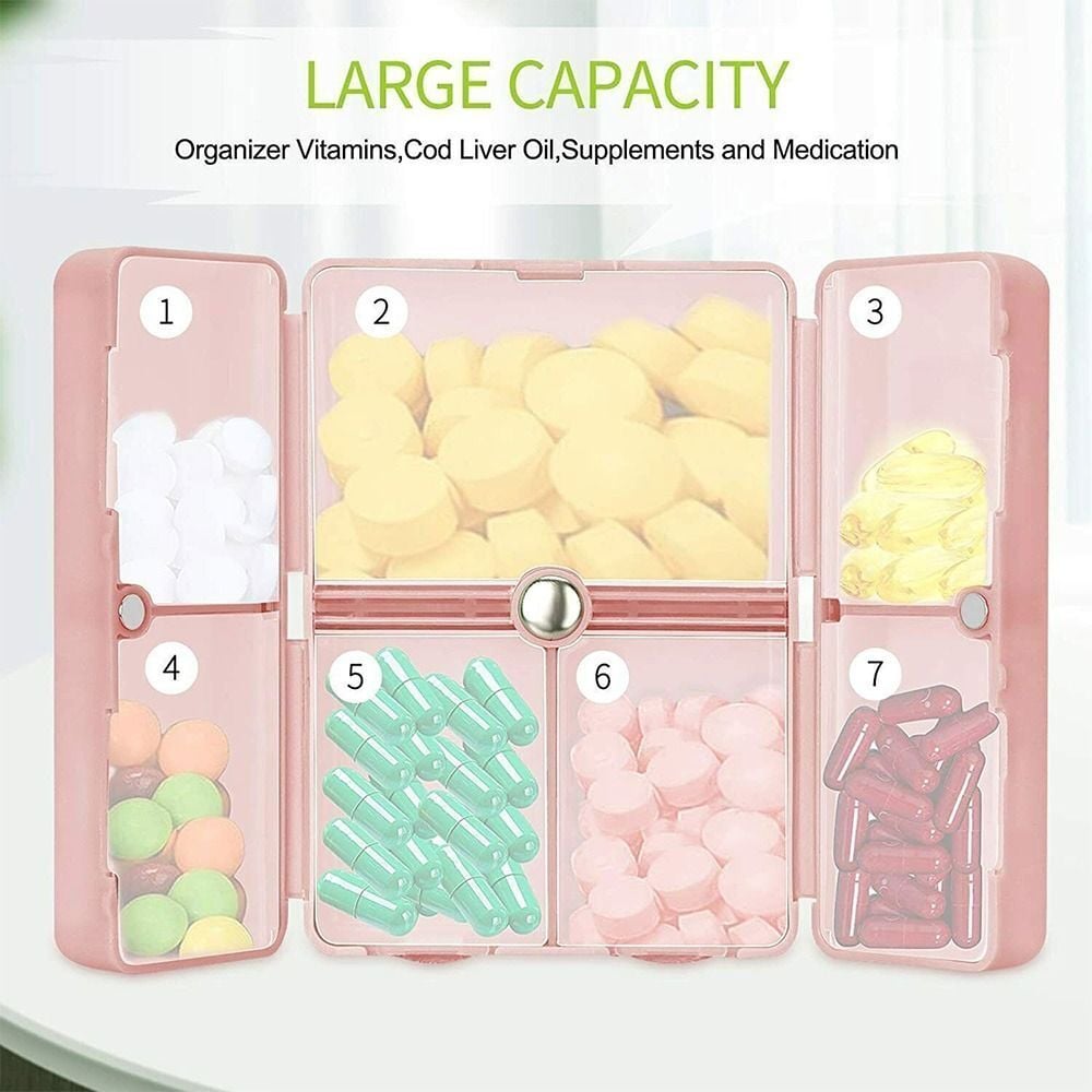 7 Compartments Portable Pill Case