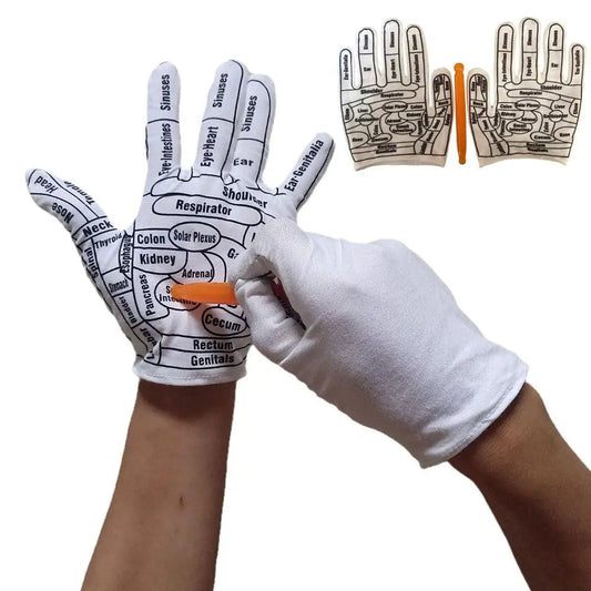 Gloves Hand Reflexology Tools