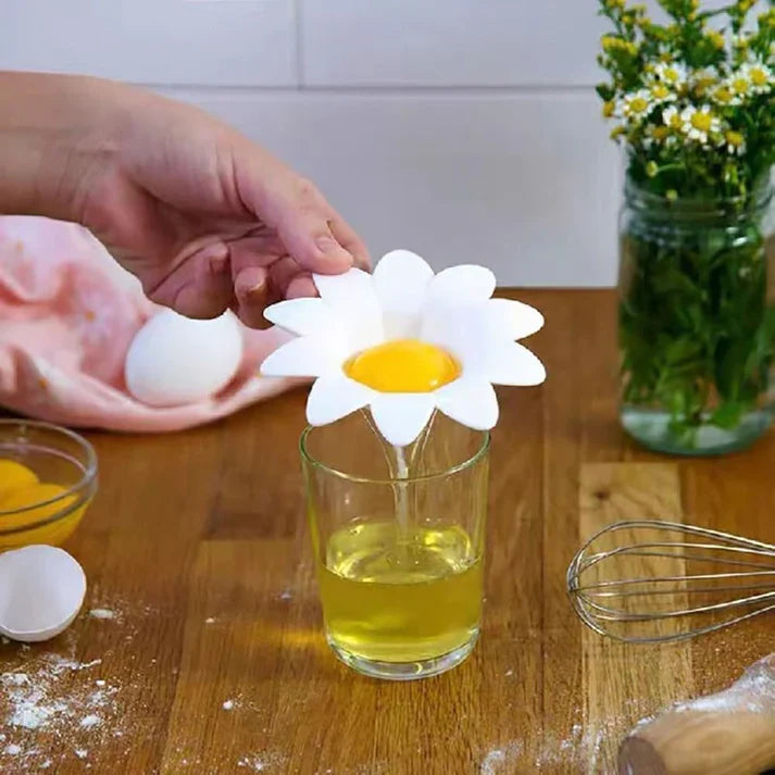 Egg White Separator Tool  Flower Design For Kitchen